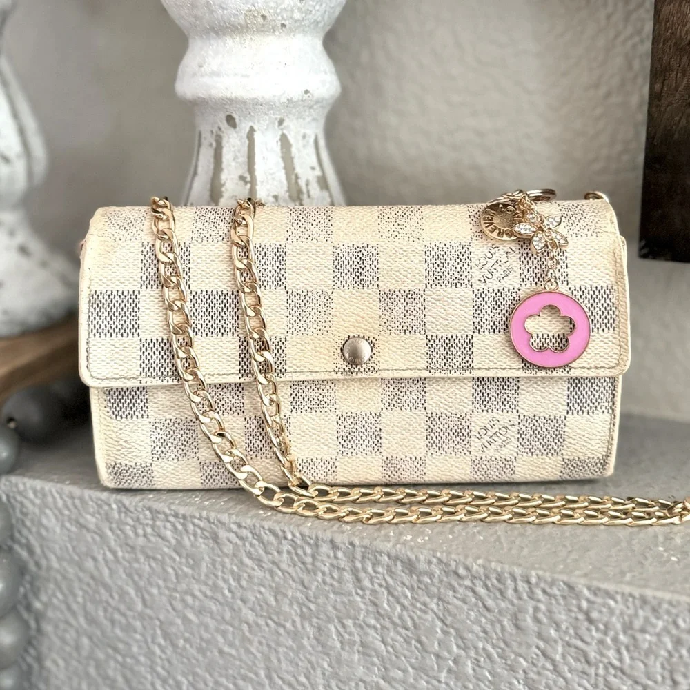 Louis Vuitton Damier Azur Porte Feuille Sarah Long Bifold Wallet converted